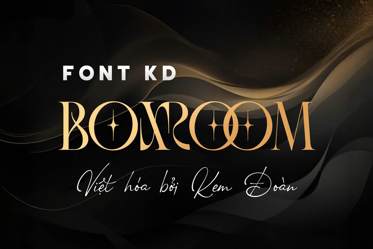 Phông chữ luxury Việt hóa KD Boxroom